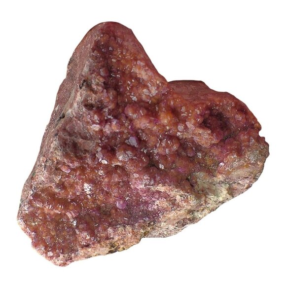 Raw Vanadinite Red-Orange Crystal Specimen In Matrix - Picture 3 of 7